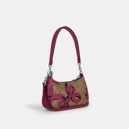 Teri Mini Crossbody Bag In Signature Canvas With Bow Print