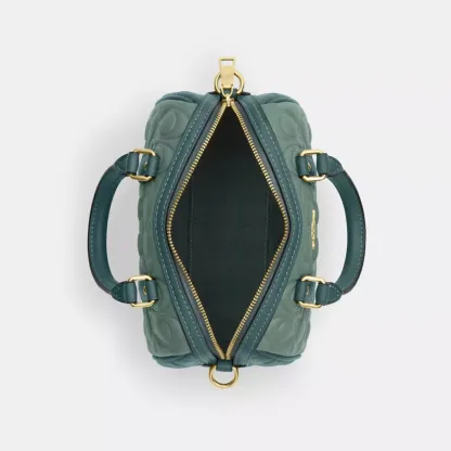 Mini Rowan Crossbody Bag In Blocked Signature Leather