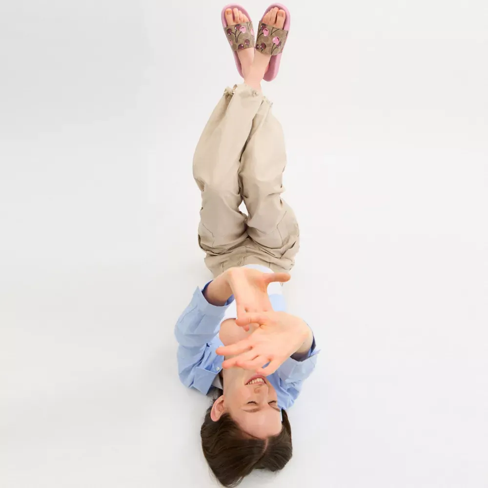 Udele Sport Slide In Signature Canvas With Cherry Print