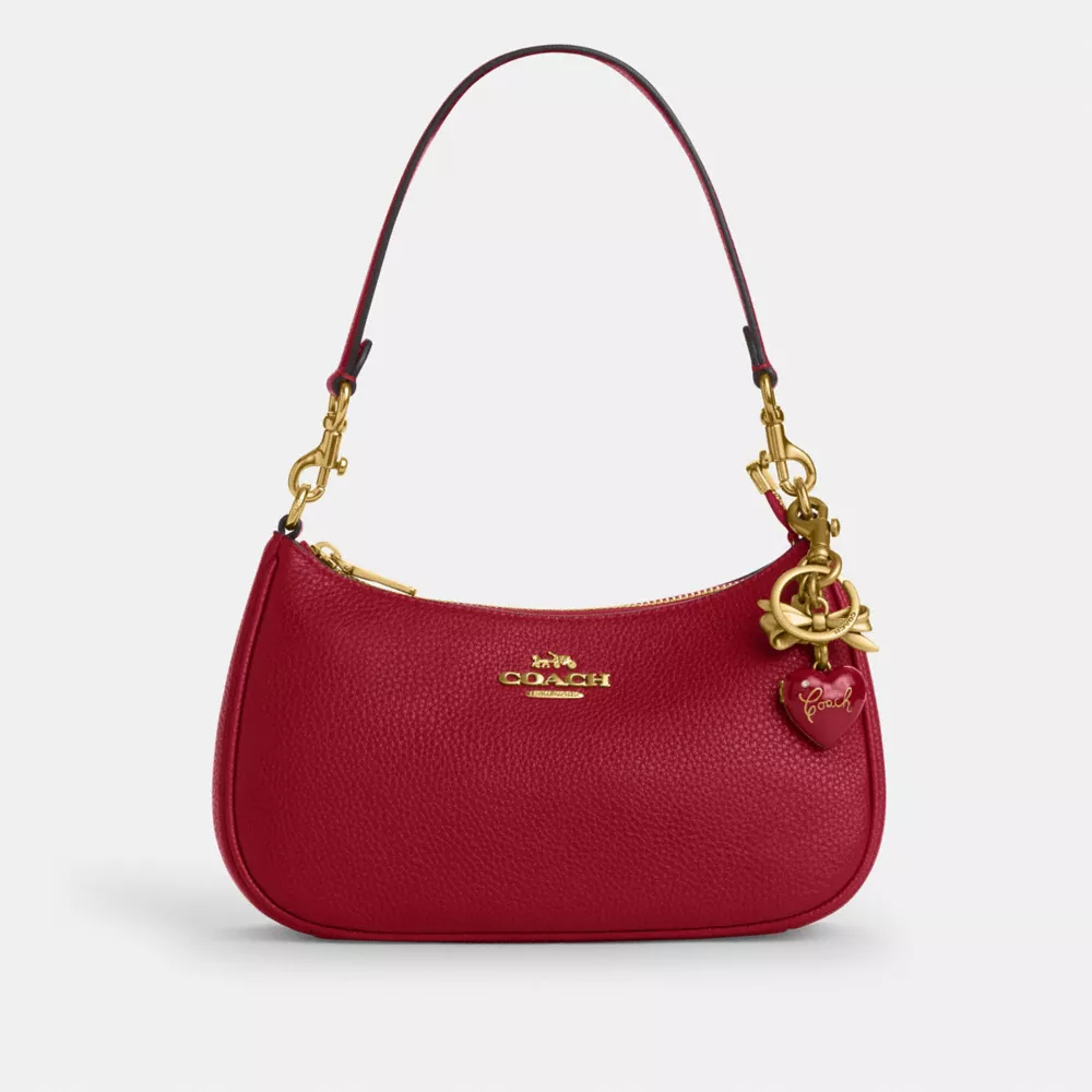 Bow Heart Locket Bag Charm