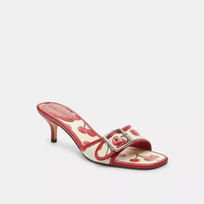 Margot Sandal With Cherry Print