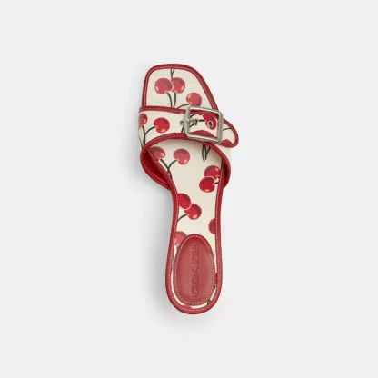 Margot Sandal With Cherry Print