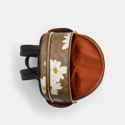 Court Backpack In Signature Canvas With Floral Print
