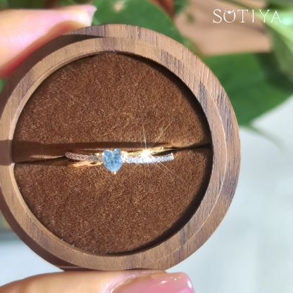 Sotiya Heart Cut Crossover Promise Ring Sterling Silver