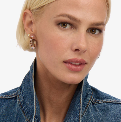 Sotiya Coffee Brown Ombre Hoop Earrings Sterling Silver-Sotiya