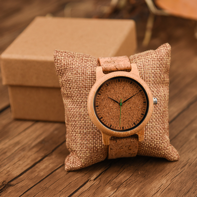 Sotiya Chipped Wood Dial Quartz Coffee Wooden Couple Watch-Sotiya