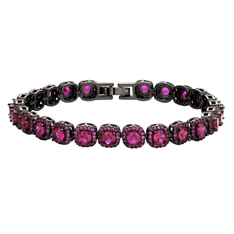 Sotiya Halo Round Cut Tennis Bracelet-Sotiya