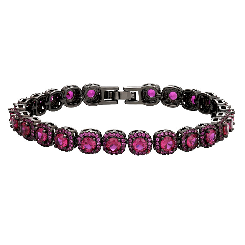 Sotiya Halo Round Cut Tennis Bracelet-Sotiya