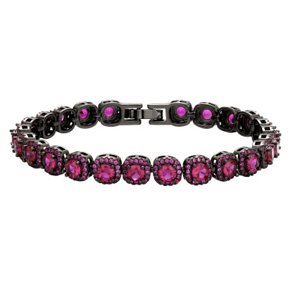 Sotiya Halo Round Cut Tennis Bracelet-Sotiya