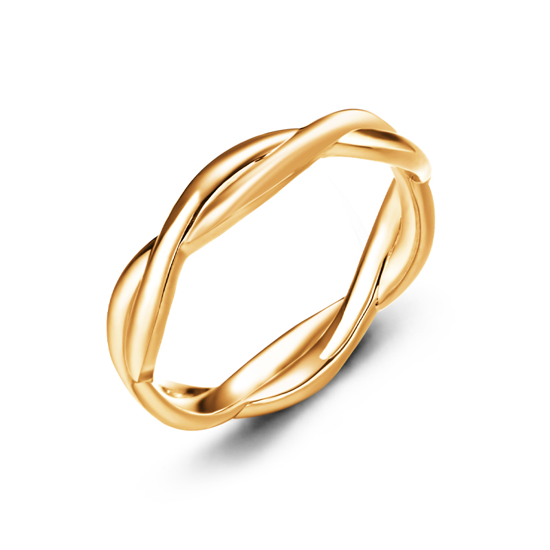 Sotiya Twist Coffee Men's Wedding Ring Sterling Silver-Sotiya