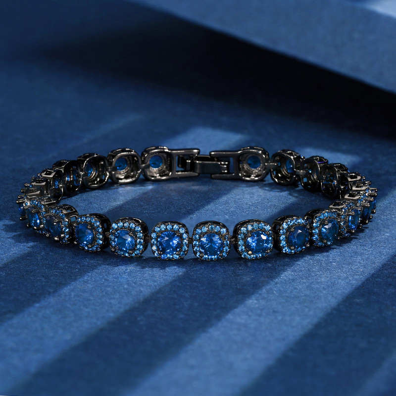 Sotiya Halo Round Cut Tennis Bracelet-Sotiya