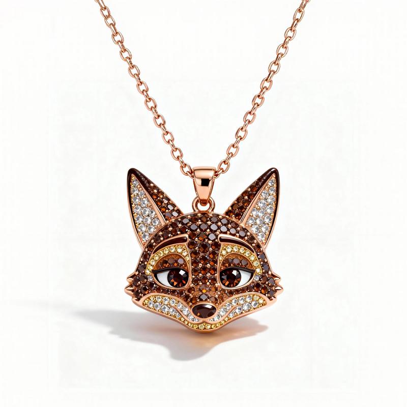 Sotiya Animal City Fox Inspired Coffee Necklace-Sotiya