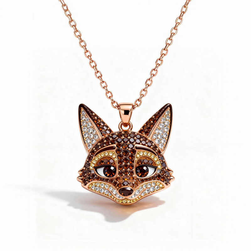 Sotiya Animal City Fox Inspired Coffee Necklace-Sotiya