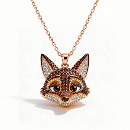 Sotiya Animal City Fox Inspired Coffee Necklace-Sotiya