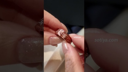 Sotiya Victorian Rococo Flower Enamel Round Cut Coffee Women's Wedding Ring Sterling Silver