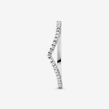 Sotiya V Shape Stackable Women's Wedding Ring  Kellie Contour Band Sterling Silver-Sotiya