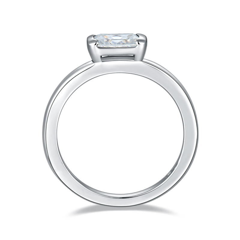 Sotiya Tension Set Radiant Cut Moissanite Engagement Ring Sterling Silver-Sotiya