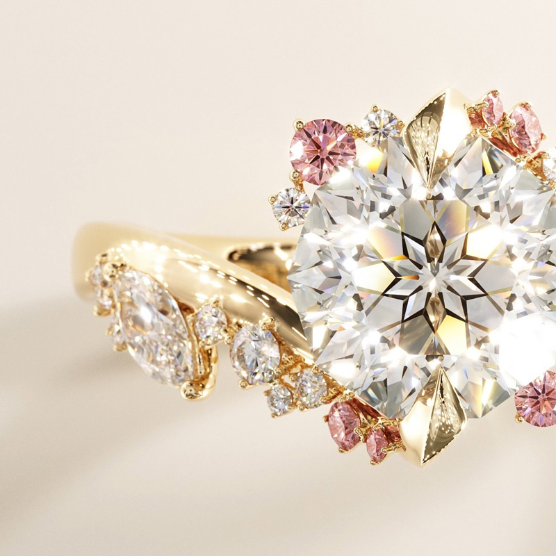 Sotiya Bypass Sidestones Round Cut Engagement Ring Sterling Silver-Sotiya