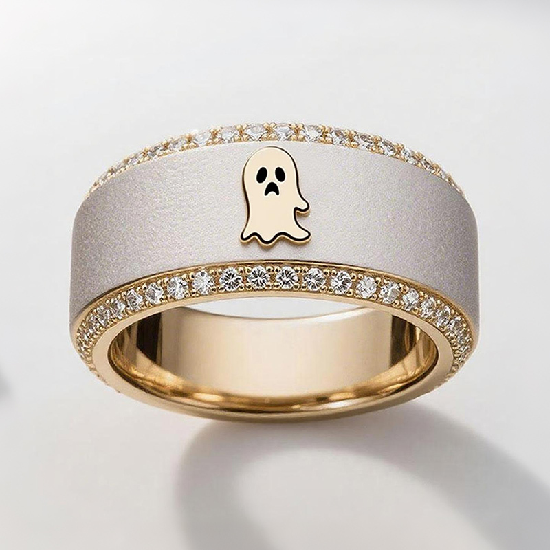 Sotiya Skull Ghost Inspired Eternity Ring Sterling Silver-Sotiya