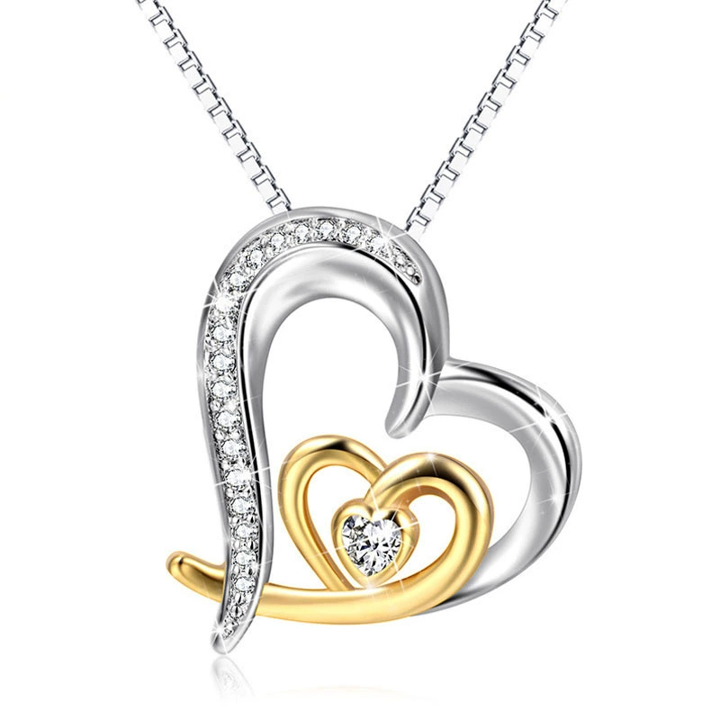 Sotiya Three Hearts Pendant Necklace Sterling Silver-Sotiya