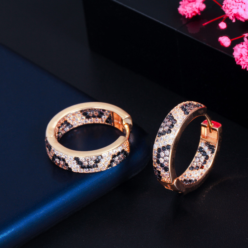 Sotiya Leopard Print Design Hoop Earrings-Sotiya