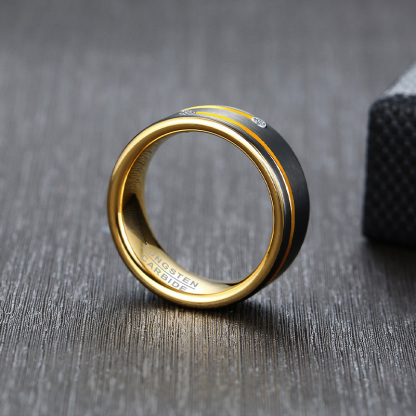 Sotiya Two Tone Stylish Men's Wedding Ring Tungsten Steel-Sotiya