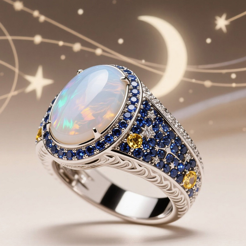 Sotiya Artist Collection Famous Painting Starry Night Opal - Main Image