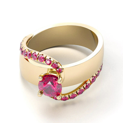 Sotiya Bypass Round Cut Cigar Coffee Engagement Ring Sterling Silver