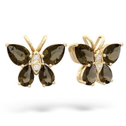 Sotiya Butterfly Pear Cut Coffee Stud Earrings Sterling Silver-Sotiya