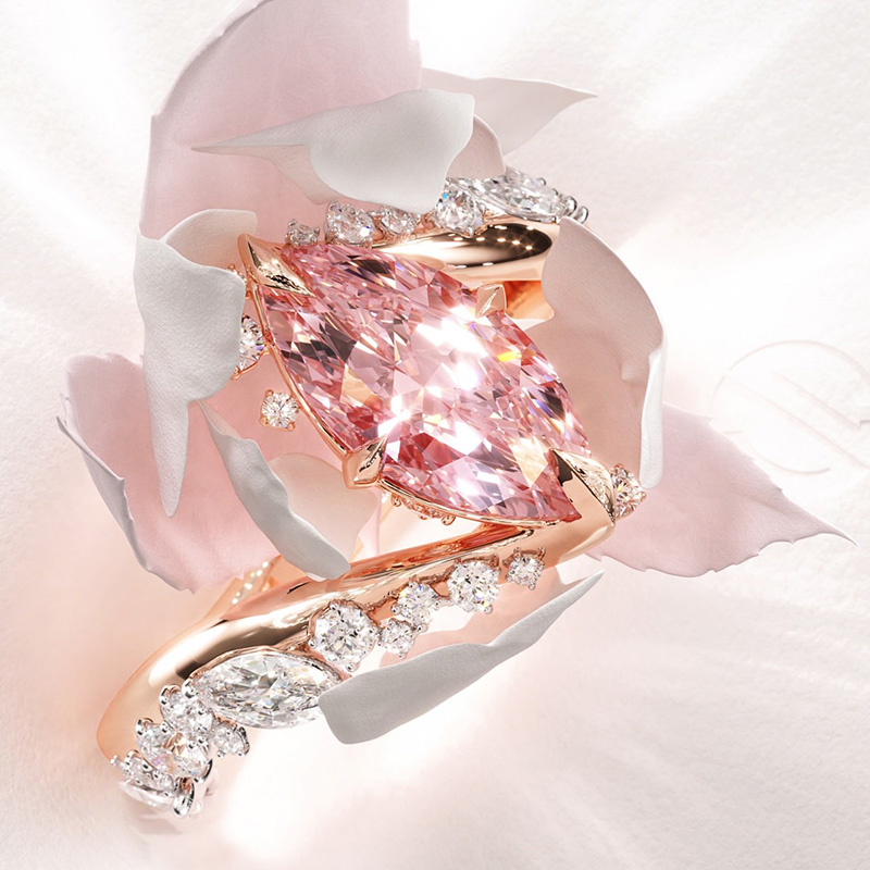 Sotiya Marquise Cut Bypass Engagement Ring Sterling Silver