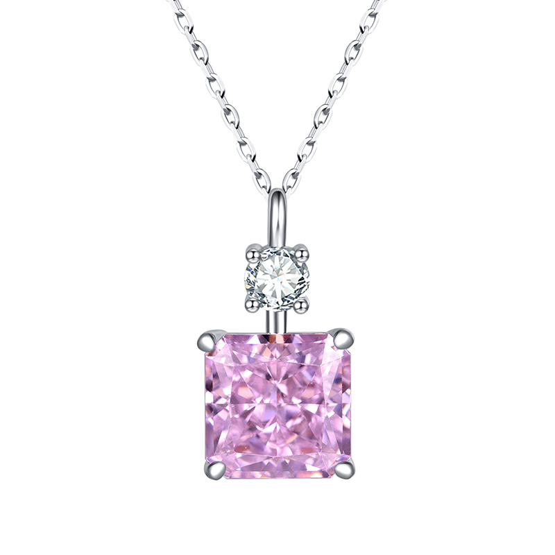 Sotiya Princess Cut Necklace High-carbon Zircon Sterling Silver-Sotiya
