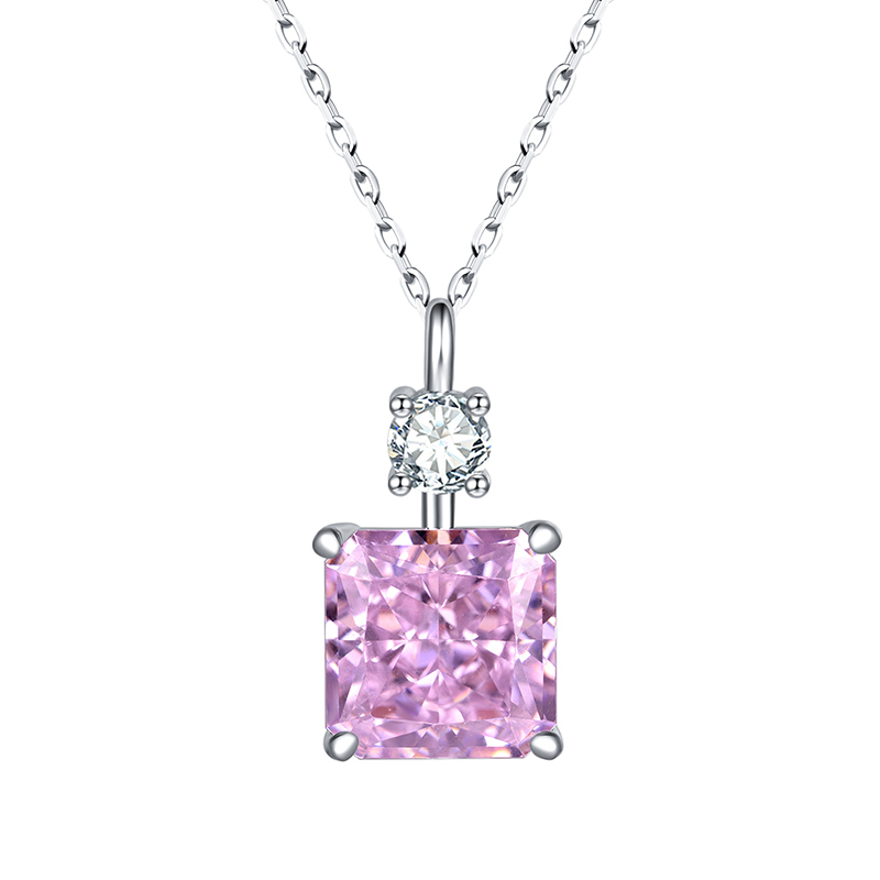 Sotiya Princess Cut Necklace High-carbon Zircon Sterling Silver-Sotiya