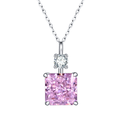Sotiya Princess Cut Necklace High-carbon Zircon Sterling Silver-Sotiya