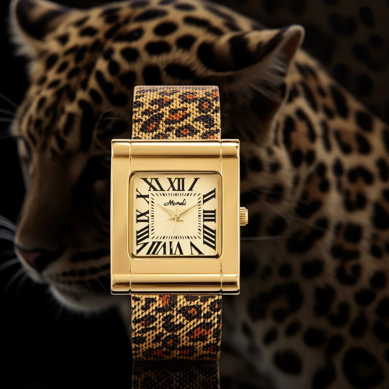 Sotiya Leopard Print Tortoiseshell Pattern Strap Luxury Waterproof Quartz Women's Watch-Sotiya