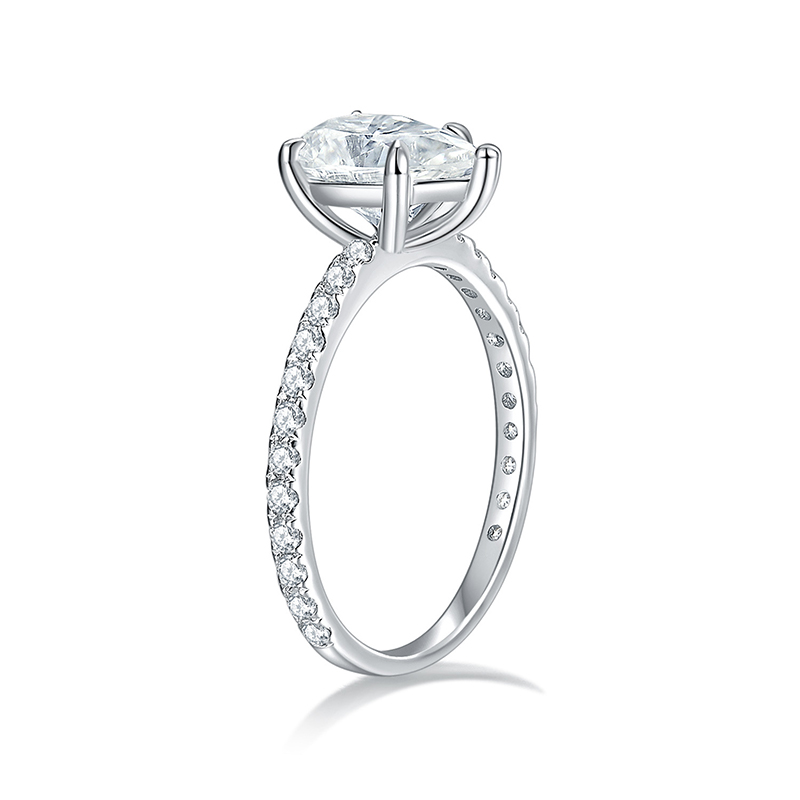 Sotiya Pear Cut Moissanite Engagement Ring Sterling Silver-Sotiya