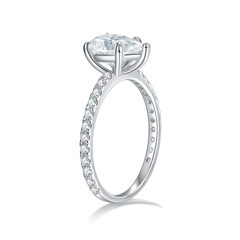 Sotiya Pear Cut Moissanite Engagement Ring Sterling Silver-Sotiya