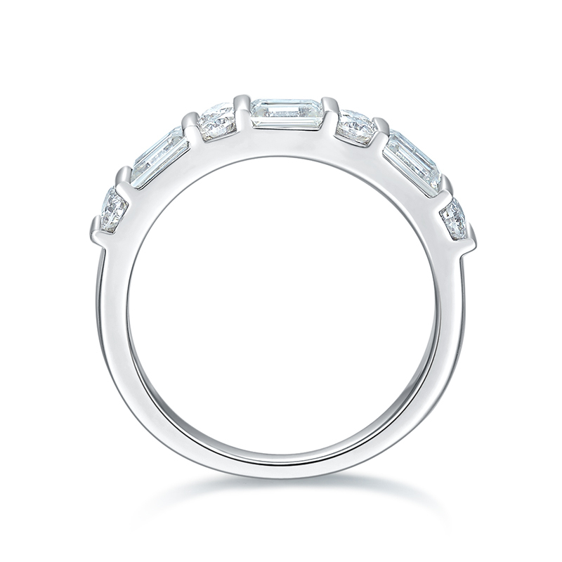 Sotiya Tension Set Moissanite Anniversary Ring Sterling Silver-Sotiya