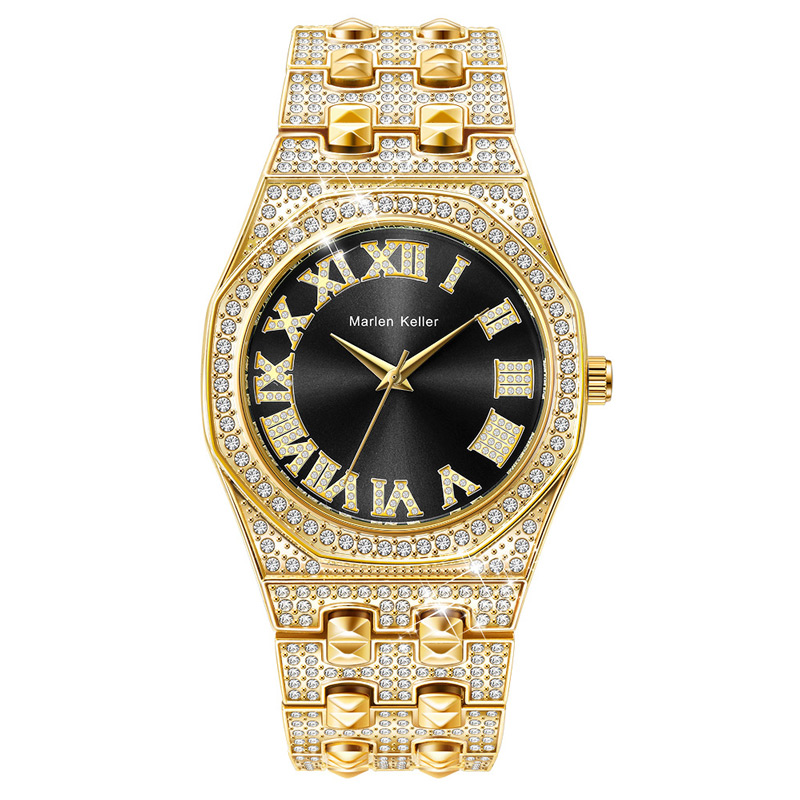 Sotiya Dial with Roman Numeral Quartz Gold Watch-Sotiya
