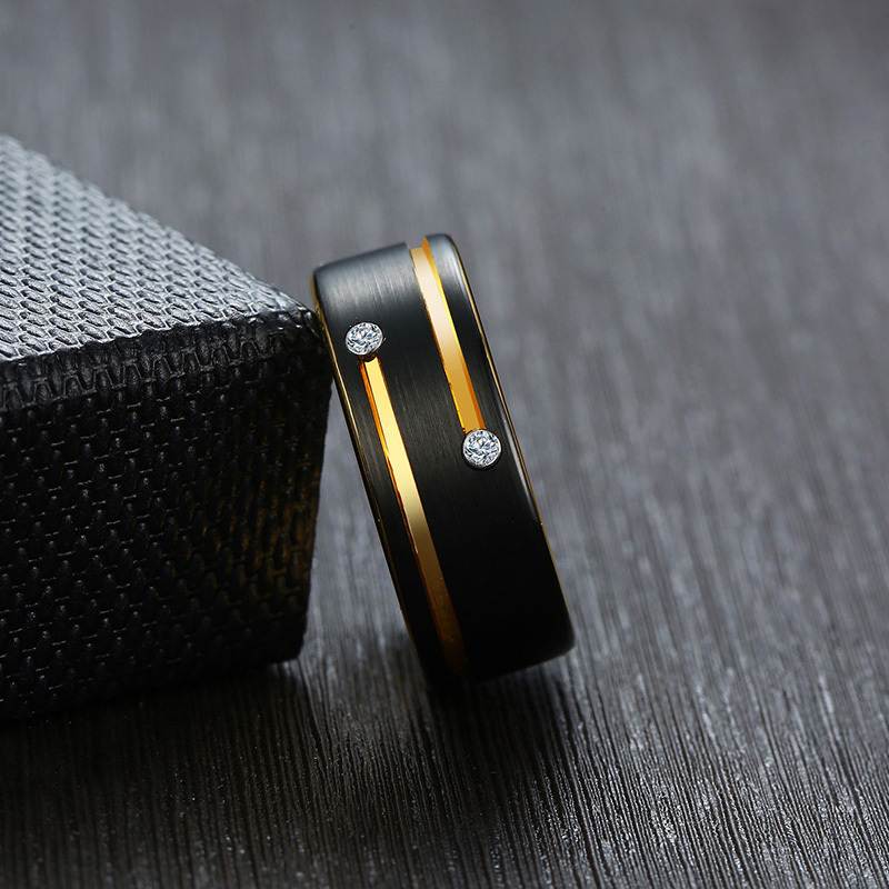 Sotiya Two Tone Stylish Men's Wedding Ring Tungsten Steel-Sotiya