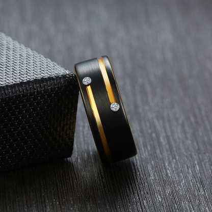 Sotiya Two Tone Stylish Men's Wedding Ring Tungsten Steel-Sotiya