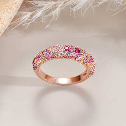 Sotiya Multi Colored Stones Women's Wedding Ring Sterling Silver-Sotiya