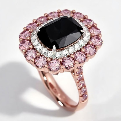 Sotiya Cathedral Cushion Cut Multi Colored Engagement Ring Sterling Silver-Sotiya