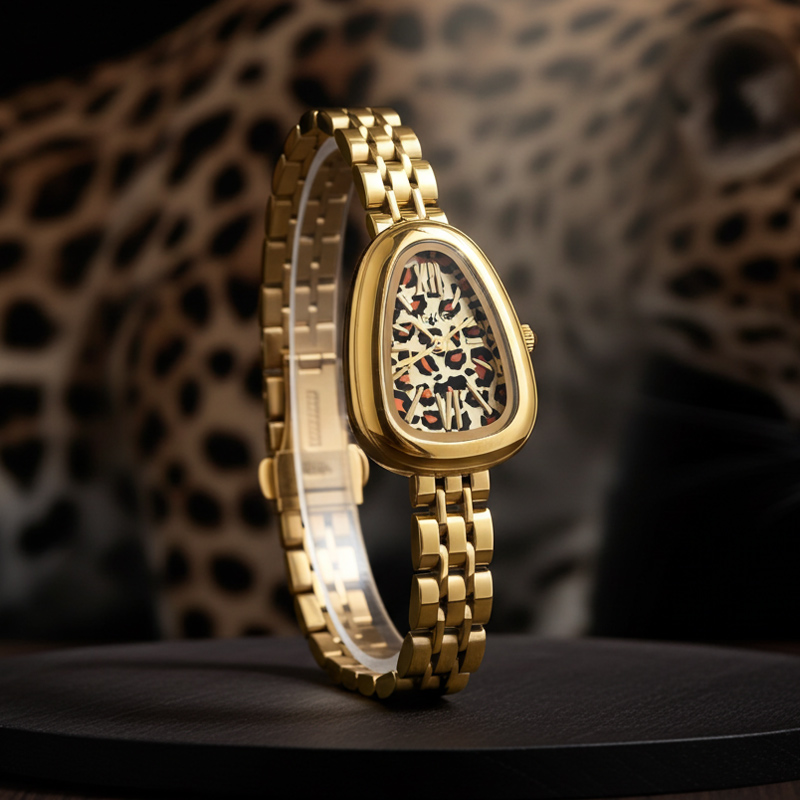 Sotiya Leopard Print Tortoiseshell Pattern Dial Luxury Quartz Women's Watch-Sotiya