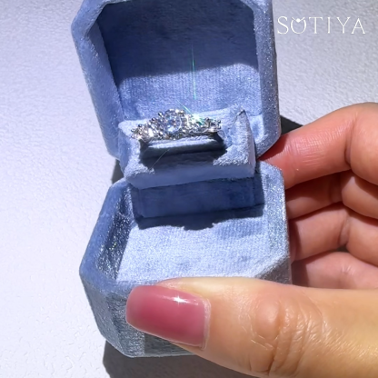 Sotiya Five-Stone Round Cut Engagement Ring Sterling Silver