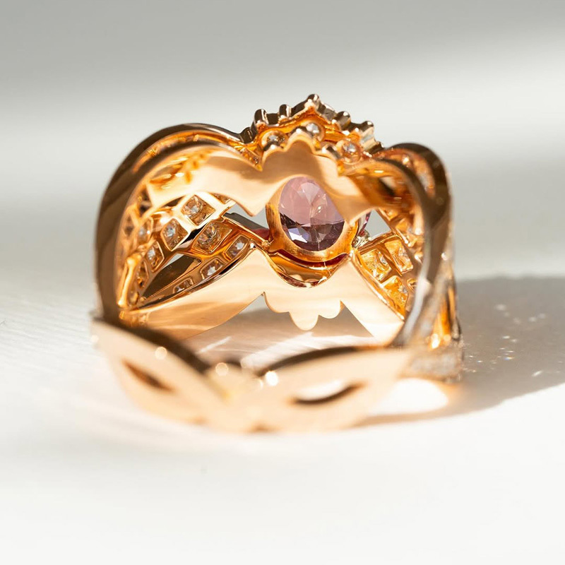 Sotiya Oval Cut Interwoven Engagement Ring Sterling Silver-Sotiya