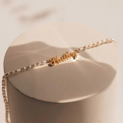 Sotiya Personalized Name Pearl Necklace Sterling Silver-Sotiya