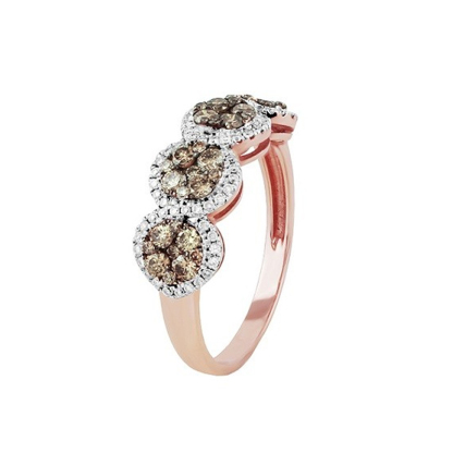 Sotiya Chocolate Cluster Women's Wedding Ring Sterling Silver-Sotiya