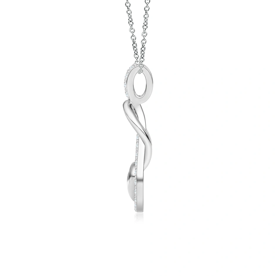 Sotiya Infinity Knot with Puffed Heart Pendant Necklace Sterling Silver-Sotiya