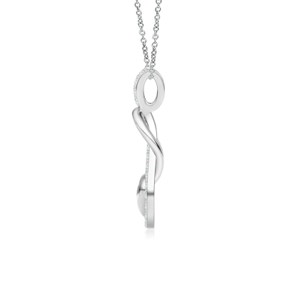Sotiya Infinity Knot with Puffed Heart Pendant Necklace Sterling Silver-Sotiya