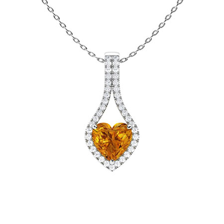 Sotiya Customizable 12 Birthstone Heart Cut Necklace Sterling Silver-Sotiya